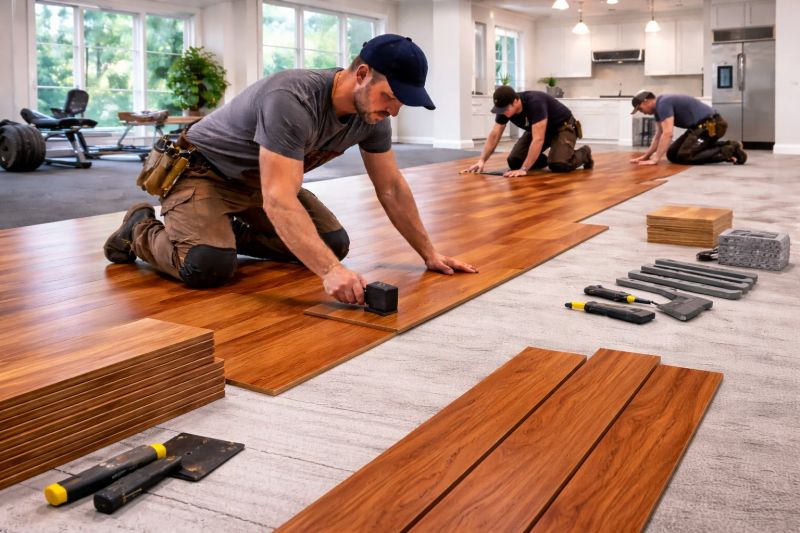 Cherry Floor Installation in Hamilton, VA