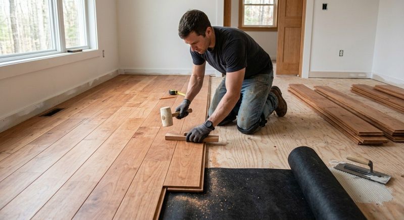 Cherry Floor Installation in Rohrersville, MD